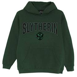 Harry Potter Slytherin Shield Kapuzenpullover, Mädchen, 116-182, Green, Offizielle Handelsware von Popgear