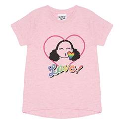 Hearts by Tiana Love T Shirt, Mädchen, 116-164, Baby-Rosa Heather, Offizielle Handelsware von Popgear