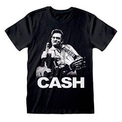 Johnny Cash Finger T Shirt, Adultes, S-5XL, Schwarz, Offizielle Handelsware von Popgear