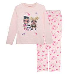 LOL Surprise Dollface and Queen Bee Langer Pyjama, Mädchen, 122-182, Blasses Rosa, Offizielle Handelsware von Popgear