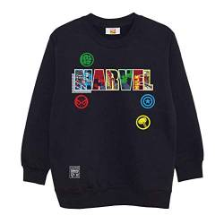 Marvel Comics Avenger Icons Junge Crewneck Sweatshirt Schwarz 143 | Marvel Geschenke für Jungen, Superheld Top von Popgear