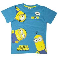 Minions Better Together T Shirt, Kinder, 110-164, Königsblau, Offizielle Handelsware von Popgear