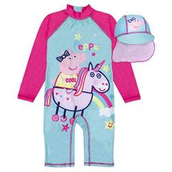 Peppa Pig Einhorn Baby Sunsafe Badeanzug Mehrfarbig 92 | Geschenkidee für Mädchen, Kinderbekleidung, Baby & Kleinkind Größen von Popgear
