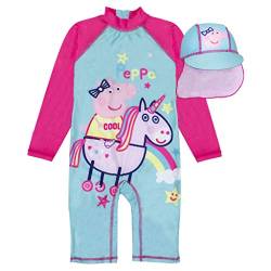 Peppa Pig Einhorn Mädchen Sunsafe Badeanzug Mehrfarbig 3-4 Jahre | Geschenkidee für Mädchen, Kinderbekleidung, Baby & Kleinkind Größen von Popgear