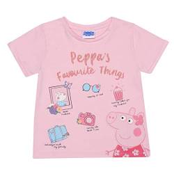 Peppa Pig Favourite Things T Shirt, Mädchen, Rosa, Offizielle Handelsware von Popgear