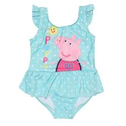 Peppa Pig Sonnenschein Mädchen Badeanzug Pale Turquoise 3-4 Jahre | Geschenkidee für Mädchen, Kinderbekleidung, Baby & Kleinkind Größen von Popgear