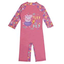 Peppa Pig Spielen Sie den ganzen Tag Mädchen Sunsafe Badeanzug Rosa 2-3 Jahre | Geschenkidee für Mädchen, Kinder Badebekleidung, Sonnen Sicher, Baby & Kleinkind Größen von Popgear