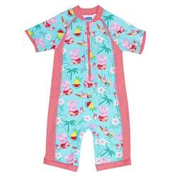 Peppa Pig Tropische Muster Baby Sunsafe Badeanzug Mehrfarbig 92 | SPF50 Schutz, Mädchen-Badebekleidung von Popgear