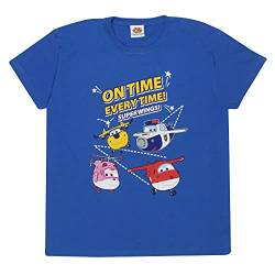 Popgear Jungen Super Wings on Time Every Time Boys T-shirt Royal Blue T Shirt, Königsblau, 3-4 Jahre EU von Popgear