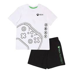 Popgear Xbox Regler Jungen Short Pyjama Set Weiß Schwarz 134 | Gamer Geschenke, Jungen PJs Nachtwäsche, Kinderkleidung, Kindergeburtstags-Geschenk-Idee von Popgear