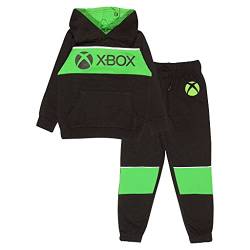 Popgear Xbox Text Logo Jungen Hoodie und Jogginghose Schwarz 10-11 Jahre von Popgear