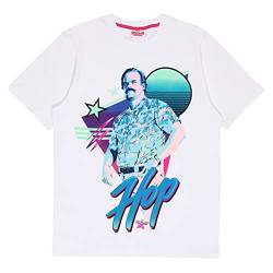 Stranger Things Trichter T Shirt, Adultes, S-5XL, Weiß, Offizielle Handelsware von Popgear