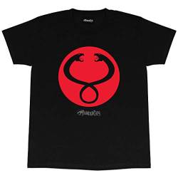 Thundercats Mumm-Ra Emblem Freund Fit T Shirt, Damen, S-5XL, Schwarz, Offizielle Handelsware von Popgear