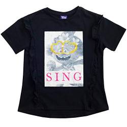 Trolls Poppy Sing T Shirt, Mädchen, 110-176, Schwarz, Offizielle Handelsware von Popgear