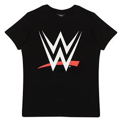 WWE Logo T Shirt, Mädchen, 104-182, Schwarz, Offizielle Handelsware von Popgear