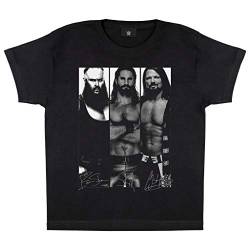 WWE Superstars Braun Strowman, Seth Rollins, AJ-Arten T Shirt, Kinder, 116-182, Schwarz, Offizielle Handelsware von Popgear