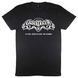 WWE The Undertaker 30 Years Freund Fit T Shirt, Damen, S-2XL, Schwarz, Offizielle Handelsware von Popgear