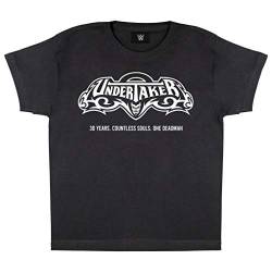 WWE The Undertaker 30 Years T Shirt, Kinder, 116-182, Schwarz, Offizielle Handelsware von Popgear