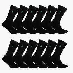 Poplar Herren/Damen Premium Schwarz 12 paar Klassische Business Socken - mit Komfortbund - Oeko-Tex Zertifiziert - 75% Baumwolle, 20% Polyester, 5% Elasthan von Poplar