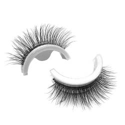 Selbstklebstoff Wimpern wiederverwendbares 3D -Make -up Wimpern Selbstkleber Falsches falsches Wimpern für Frauen Mädchen Augen Make -up Tool 1Pair Style33 von Porgeel