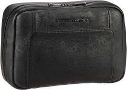 Porsche Design Roadster Leather Washbag L  in Schwarz (5.6 Liter), Kulturbeutel von Porsche Design