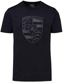 Porsche Black Crest Herren T-Shirt, Schwarz, Mittel von Porsche