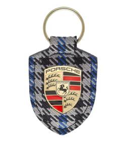 Porsche Pepita Sally Wappen Schlüsselanhänger aus Leder, Mehrfarbig von Porsche