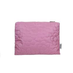 Tasche Allrounder Flat Dream | Quilted Makeup-Bag | Schminktasche | handgemachte Tasche | 26x19cm (Rosa) von Portakal Atelier