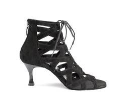 PD804 NET Tanzschuhe in Black Nobuck von Portdance