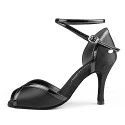 Portdance Damen Tanzschuhe PD500 Fashion - Satin Schwarz -7 cm Flare (klein) - EUR 36 von Portdance