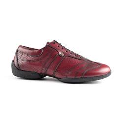 Portdance Herren Sneakers/Dance Sneakers PD Pietro Street - Leder Bordeaux - Sneaker Sohle [EUR 44] von Portdance