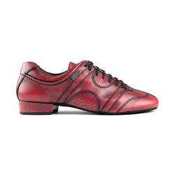 Portdance Herren Tanzschuhe/Dance Sneakers PD Casual - Leder Bordeaux - Rauledersohle [EUR 45] von Portdance