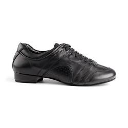 Portdance Herren Tanzschuhe/Dance Sneakers PD Casual - Leder Schwarz - Rauledersohle [EUR 45] von Portdance