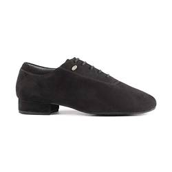 Portdance Herren Tanzschuhe PD020 Premium - Nubuck Schwarz - Normalweite - 2 cm Standard [EUR 43] von Portdance