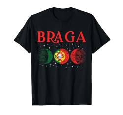Braga Portugiesische Stadt Retro Portugal Flagge T-Shirt von Portugal Flag Apparel