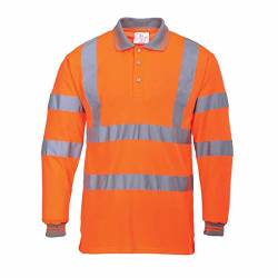 Portwest Unisex Hi-Vis Sicherheits-Arbeitskleidung, langärmelig, 6XL, Orange, Orange, 6XL von Portwest
