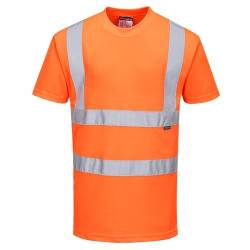 Portwest Warn-T-Shirt RIS Viz Sichtbarkeit Reflektierende Sicherheit Arbeitskleidung Top ANSI 2 orange - orange - 4X-Large Regulär von Portwest