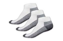 Posh Gear 3 Paar Alpaka Sneaker Socken Corto Damen Herren, weiß, Größe 44-46 von Posh Gear