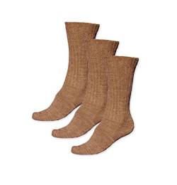 Posh Gear 3 Paar Alpaka Socken Calzedere Damen Herren, braun, Größe 38-40 von Posh Gear