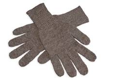 Posh Gear Alpaka Handschuhe Guantino Fingerhandschuhe Damen Herren aus 100% Alpakawolle, grau, Größe S von Posh Gear