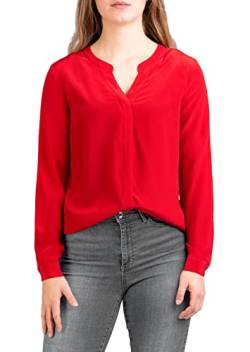 Posh Gear Damen Seidenbluse Nobicetta Bluse aus 100% Seide, dunkel rot, Größe S von Posh Gear