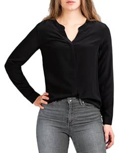 Posh Gear Damen Seidenbluse Nobicetta Bluse aus 100% Seide, schwarz, Größe 3XL von Posh Gear