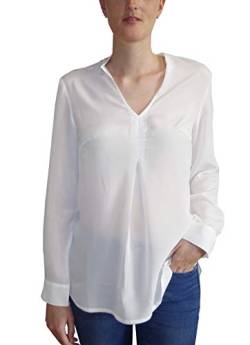 Posh Gear Damen Seidenbluse Piuseta Bluse aus 100% Seide, weiß, Größe XL von Posh Gear