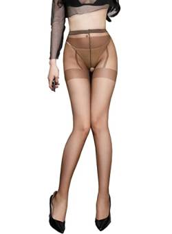 Damen Sexy Strumpfband Strumpfhose Strumpfhose Mesh Strümpfe Schritt Öffnung Dehnbar Netz Schuhe Durchsichtig Verführerische Spitze Leggings - Beige - Einheitsgröße von Positive Costume