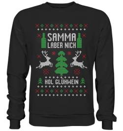 Lustiger Weihnachtspullover "Laber nicht, hol Glühwein" (3XL, Schwarz) von Pottbengel