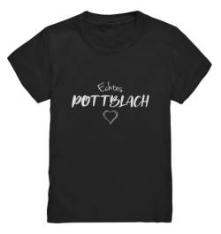 Pottbengel - Echtes Pottblach - Kinder T-Shirt lustig Spruch Ruhrpott (Schwarz, 122/128 (7-8)) von Pottbengel