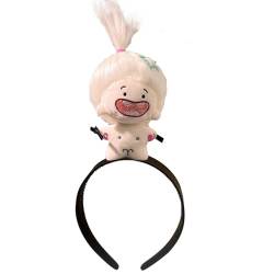 Poupangke Plüsch-Puppen-Stirnband, Puppen-Haarreif - Cartoon Plüsch Haarband Puppe Stirnband,Kinder-Haargummis, Make-up-Modeaccessoire für Mädchen und Kinder von Poupangke