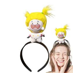 Poupangke Plüsch-Puppen-Stirnband, Puppen-Haarreif - Konstellation Puppe Haarband süße Haarreifen - Tragbare Puppenhaar-Stirnbänder, Haarschmuck, Plüschpuppen-Kopfschmuck für Kinder von Poupangke