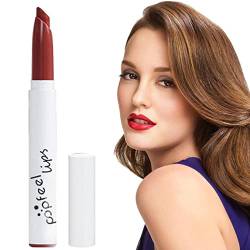 Matte Lipgloss Stick - Langanhaltender matter Lippenstift | Packungen mit langanhaltenden matten Lippensticks für Mädchen Frauen, rote Matte Original 24 Stunden Geschenk Povanjer von Povanjer