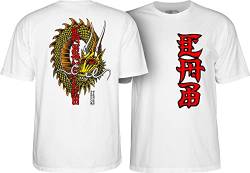 Powell Peralta Steve Caballero Ban This Dragon T-Shirts, Weiss/opulenter Garten, XL von Powell Peralta